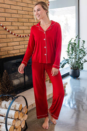 Amber Classic Button Front Bamboo Pajama Set