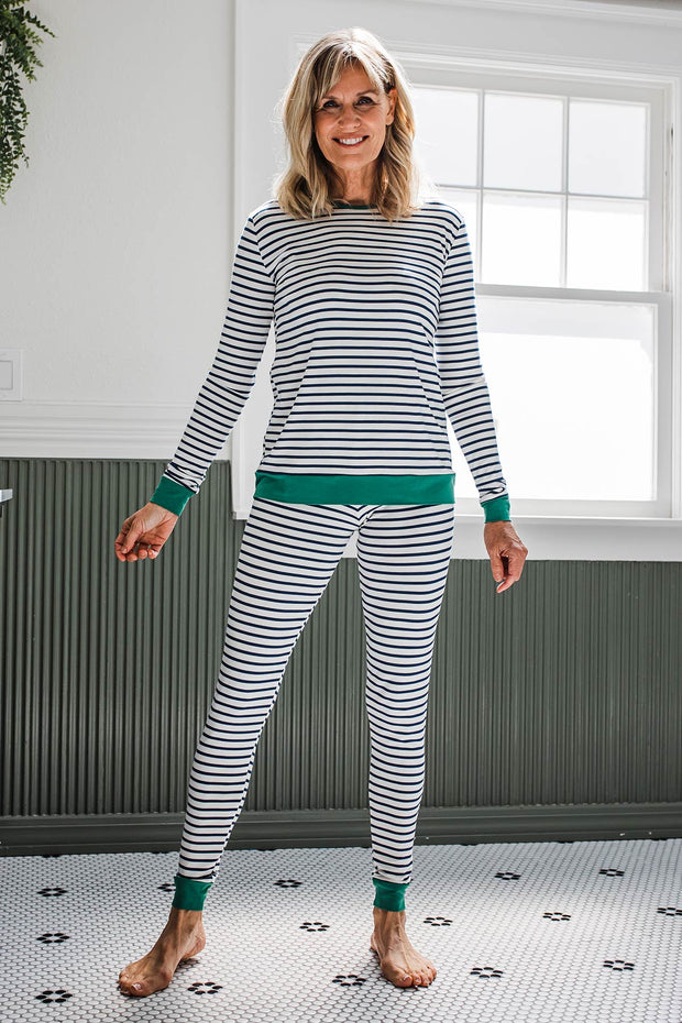 Lola Striped Bamboo Pajama Set