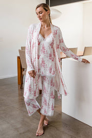 Serenity Long Sleeve Short Belted Bamboo Robe