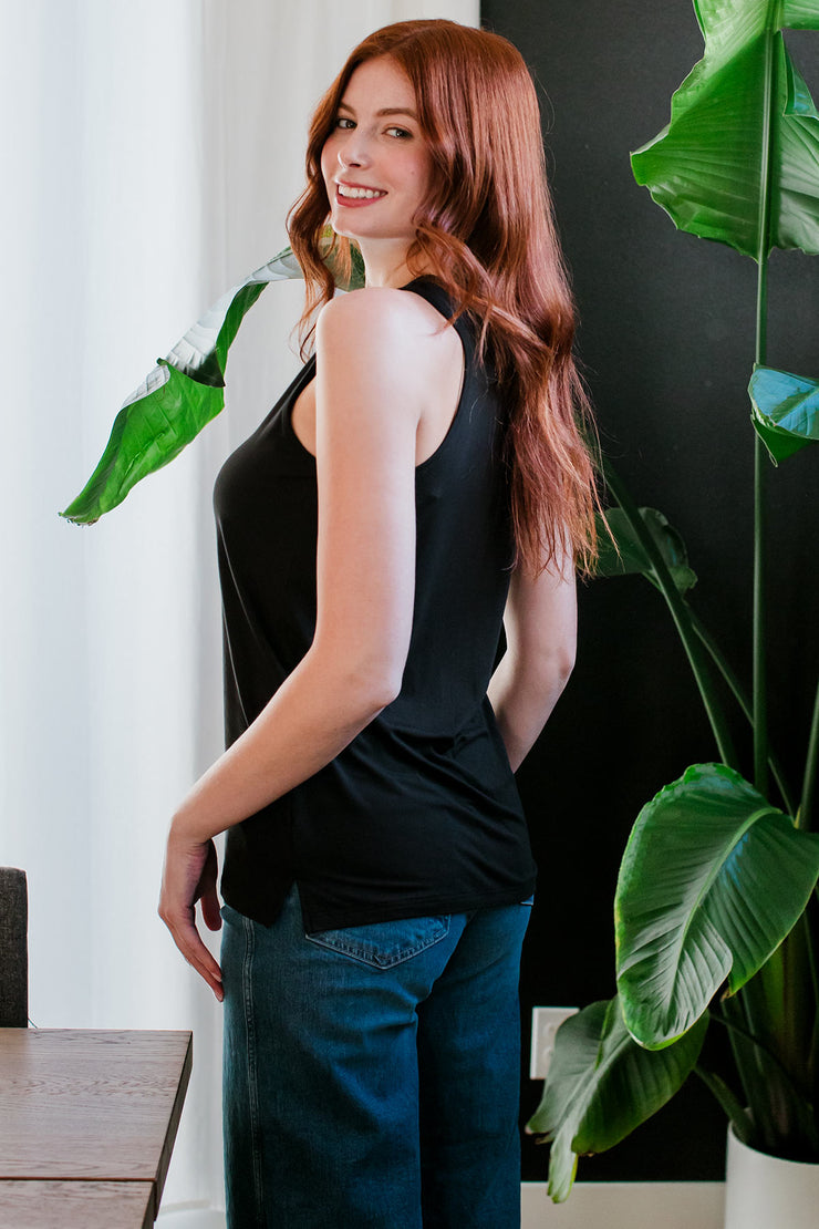 Ginger V-Neck Racerback Bamboo Tank Top