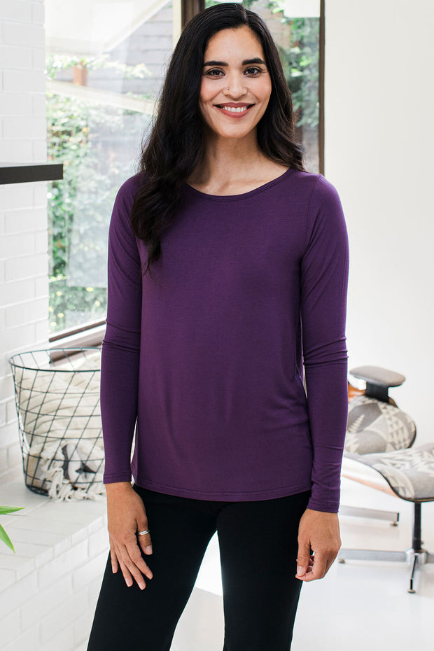 Jena Long Sleeve Bamboo Tee Shirt