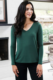 Jill V-Neck Long Sleeved Top