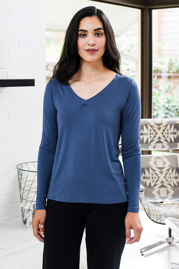 Jill V-Neck Long Sleeved Top