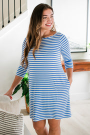 Closeout - Rita Boatneck A-Line Bamboo Dress With Pockets