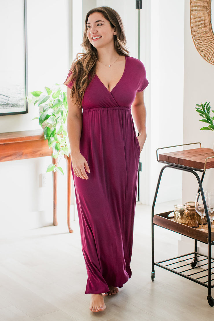 Zoey Crossover Bamboo Maxi Dress