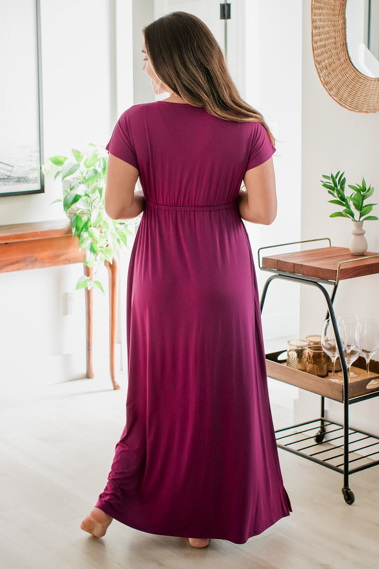 Zoey Crossover Bamboo Maxi Dress