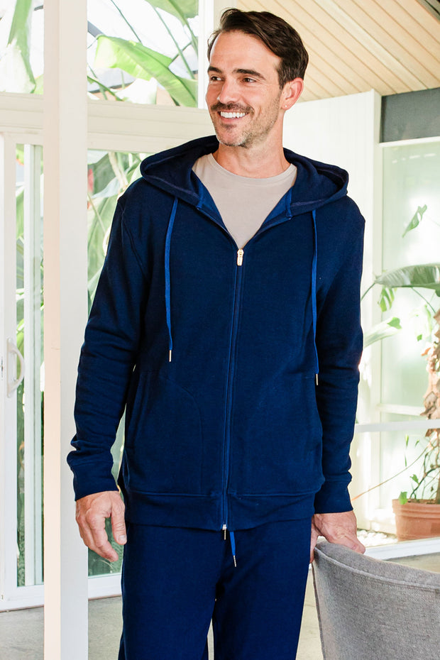 Men's Joey Zip-Up Bamboo & Organic Cotton Sweatshirt Hooded Jacket