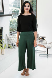 Jaden Wide Leg Cropped Bamboo Pant