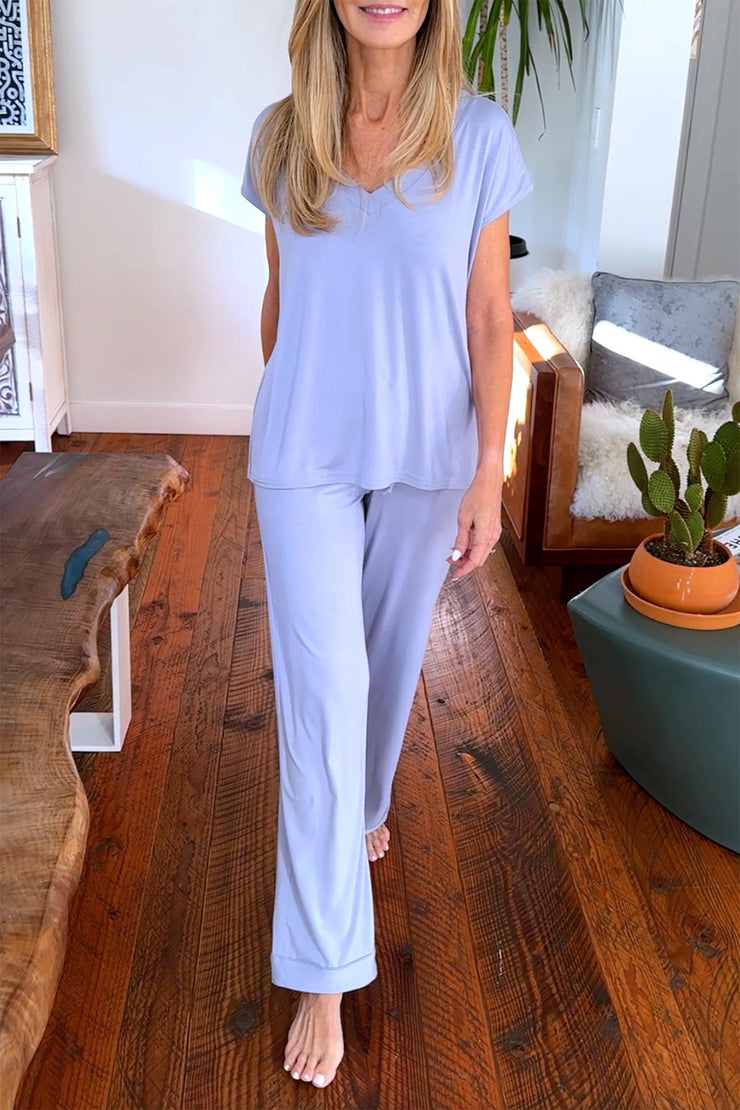 Gillian Piped Bamboo Pajama Pant