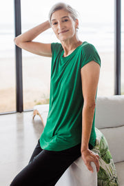 Cassidy Cap Sleeve Bamboo Boyfriend Tunic