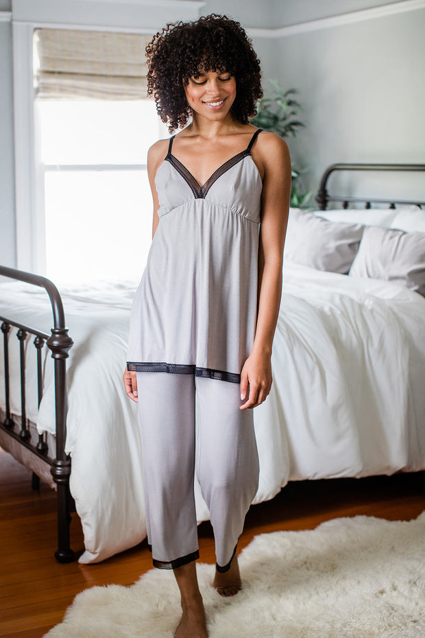 Iris Lace Bamboo Pajama Set