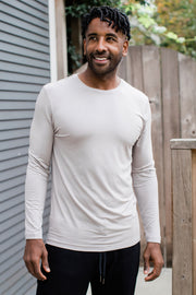 Men's Jonah Long Sleeve Bamboo Crew Tee Shirt