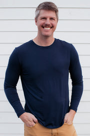 Men's Jonah Long Sleeve Bamboo Crew Tee Shirt