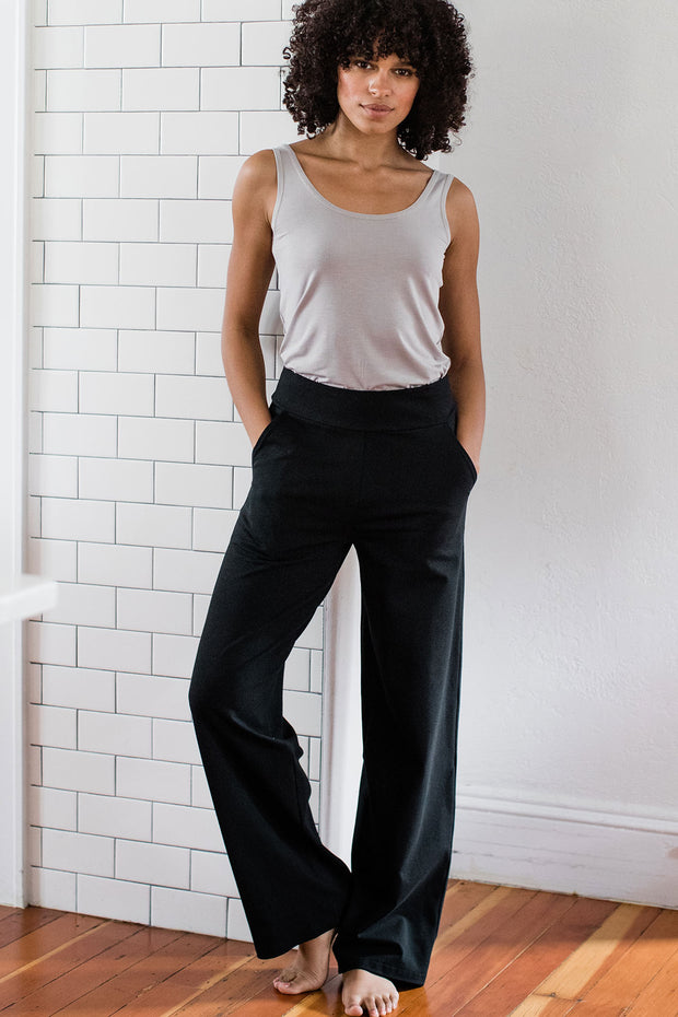 Lexi Ultra-Stretch Bamboo & Organic Cotton Classic Wide Leg Pant