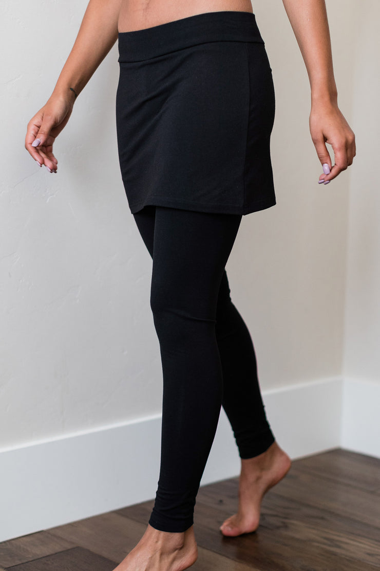 Taylor Ultra-Stretch Bamboo & Organic Cotton Skirt Legging